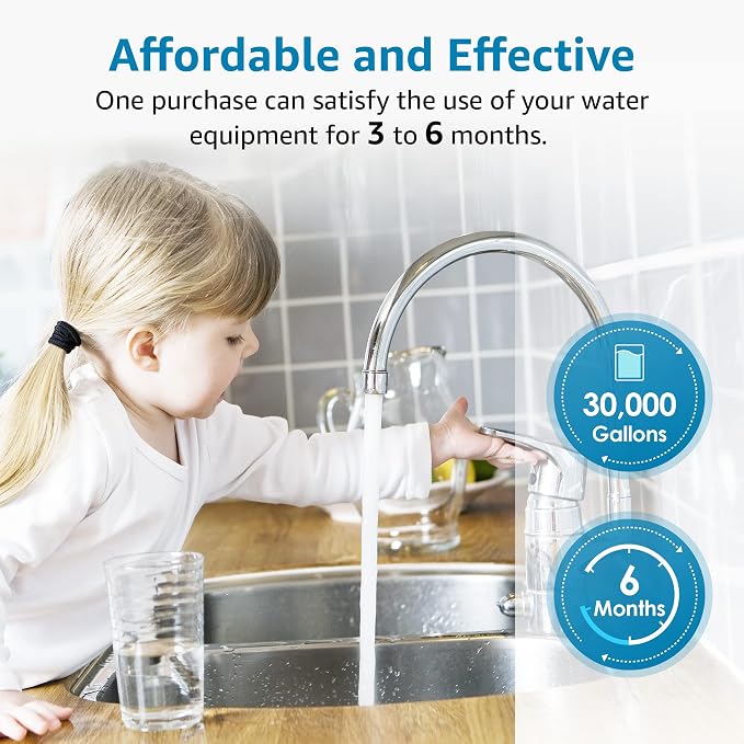AQUA CREST AP810 Whole House Water Filter Replacement for 3M® Aqua-Pure AP810, AP801, AP811, Whirlpool® WHKF-GD25BB, WHKF-DWHBB, 5 Micron, 10" x 4.5", Well & Tap Water Filter, Pack of 2