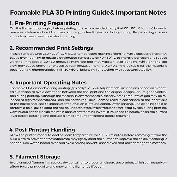 Creality Hyper Lightweight PLA Foam Filament, 1.75mm LW PLA with RFID Auto-Setup, Low-Density, Matte Finish, Easy to Paint, Ultra-Light for Aircraft & Models, 1kg Spool (Black)