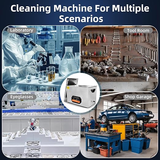 Ultrasonic Cleaner 30L 600W Digital Ultrasonic Cleaning Machine with Upgraded Degassing & Gentle Mode, 40kHz, with Heater & Timer for Tools, Jewelry, Watches, Glasses, Dentures, Small Parts