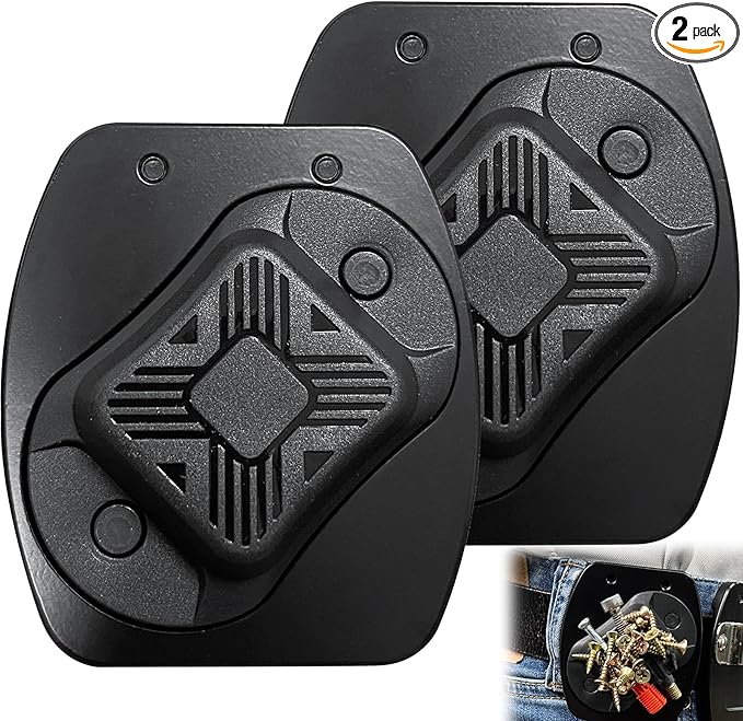 Magnetic Tool Holder, Full Metal Magnetic Belt Clip Holster for Screws, Nails, Hammer, Pliers, Spanner, Sockets, and Any Magnet Hardware, Great for Electricians, Plumbers, Carpenters, Gift for Men/Dad
