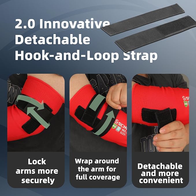 Schwer AIR-SKIN ANSI A6 Cut Resistant Arm Sleeves for Men & Women S906, Non-PFAS Arm Protectors for High Risk Work, UPF50+ UV Protection Cooling Gardening Sleeves for Farming, Lightweight, Breathable