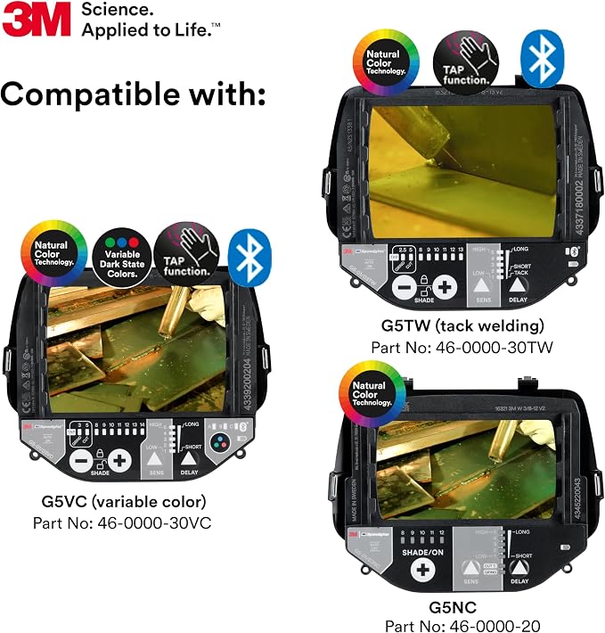 3M Speedglas G5-03 Pro Welding Helmet 10-0100-00, No ADF, Compact Design, Adjustable Head Suspension