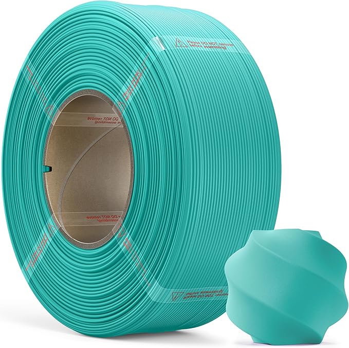 Matte PLA Refill Filament 1kg (2.2lbs) for Reusable Spools, 1.75mm Spool-Less 3D Printing Filament, Compatible with Bambu Lab 3D Printers - Pastel Teal