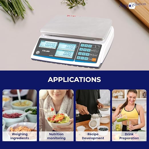 Aquos ZTP Price Computing Scale – Class III NTEP Legal for Trade, Commercial Digital Scale with LCD Backlit Display & Stainless Steel Platter, Retail Grocery Scale (30lbs Base)