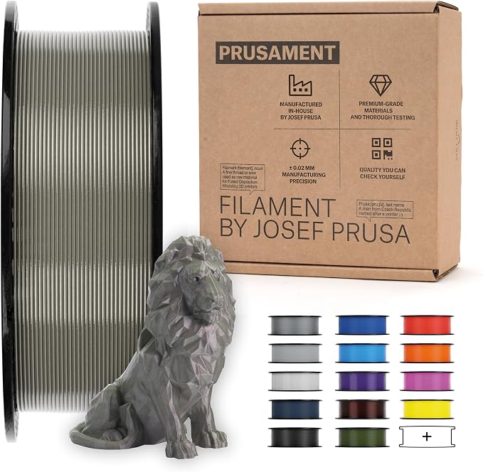 Prusament Pearl Mouse, PLA Filament 1.75mm 1kg Spool (2.2 lbs), Diameter Tolerance +/- 0.02mm