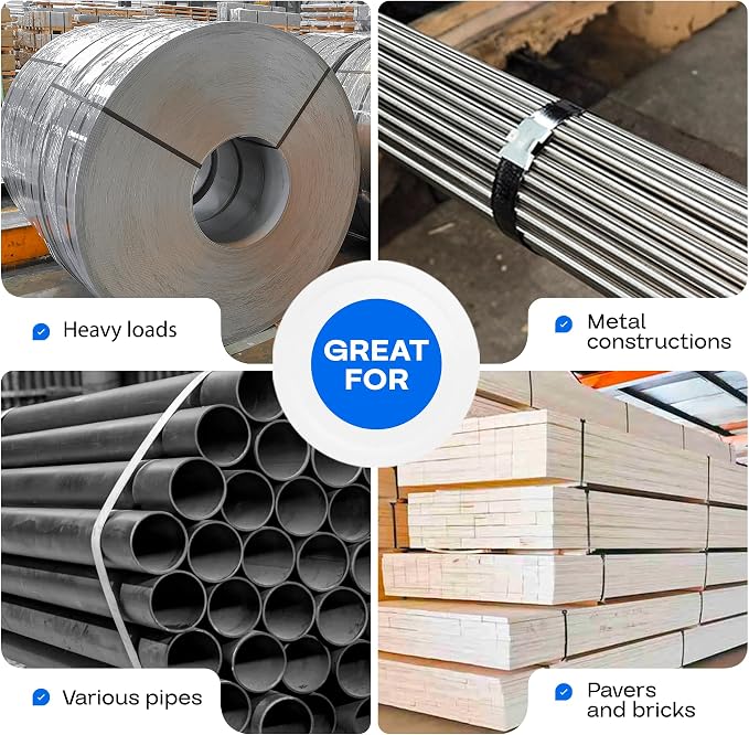 IDL Packaging 3/4" x .020" x 300' Steel Strapping Coil (1700 Lbs Break Strength) in Self-Dispensed Сardboard Box - Portable Strong Banding with Superior Cut-Resistance - Heavy Pallet Strapping