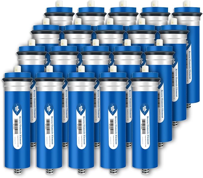 Membrane Solutions 400 GPD RO Membrane 3.0"x12" Reverse Osmosis Membrane Water Filter Replacement for Under Sink Home RO Water Purifier System and Maple Sap Syrup DIY, Aquariums (20 Pack)