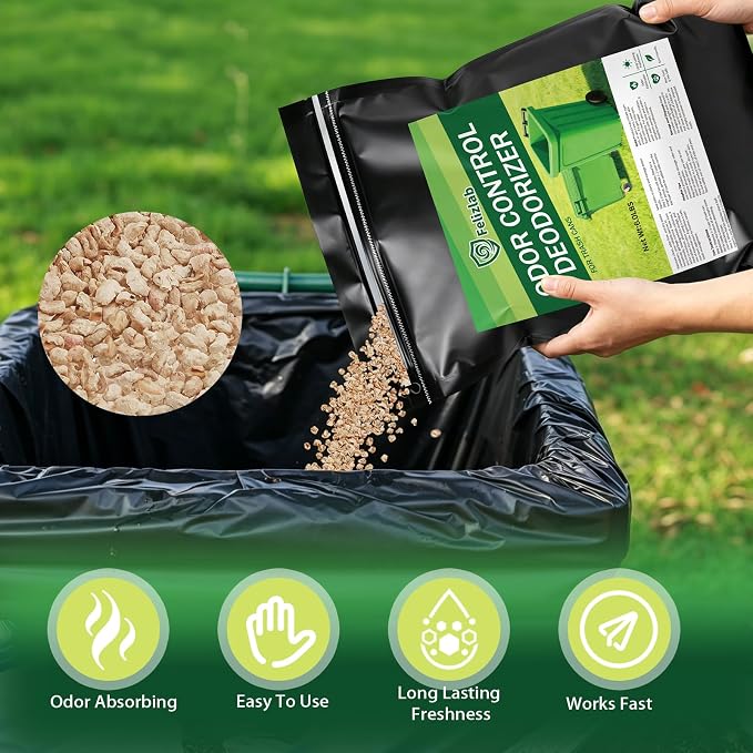 Outdoor Trash Can Deodorizer 6 lbs, Industrial Strength Garbage Can Odor Eliminator & Moisture Absorber for Outdoor Trash Cans, Waste Containers & Recycling Bins, Heavy Duty Long Lasting Odor Control