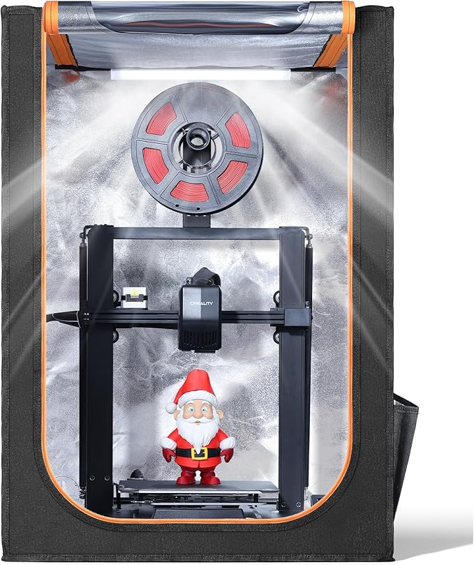 3D Printer Enclosure with LED Lighting, Fireproof Dustproof Tent Constant Temperature Protective Cover for Creality Ender 3 V3 SE/KE/Ender 3/Ender 3 Pro/Ender 3V2/Ender 3S1/Neo/Anycubic Elegoo, Medium