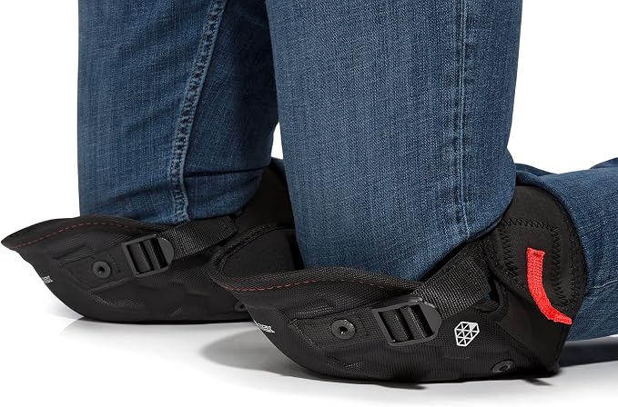 Prolock Weight-Dispersing Foam Knee Pads, Ideal for Flooring/Roofing, Easy to Adjust With Glove-Friendly Pull Tabs (1 pair)
