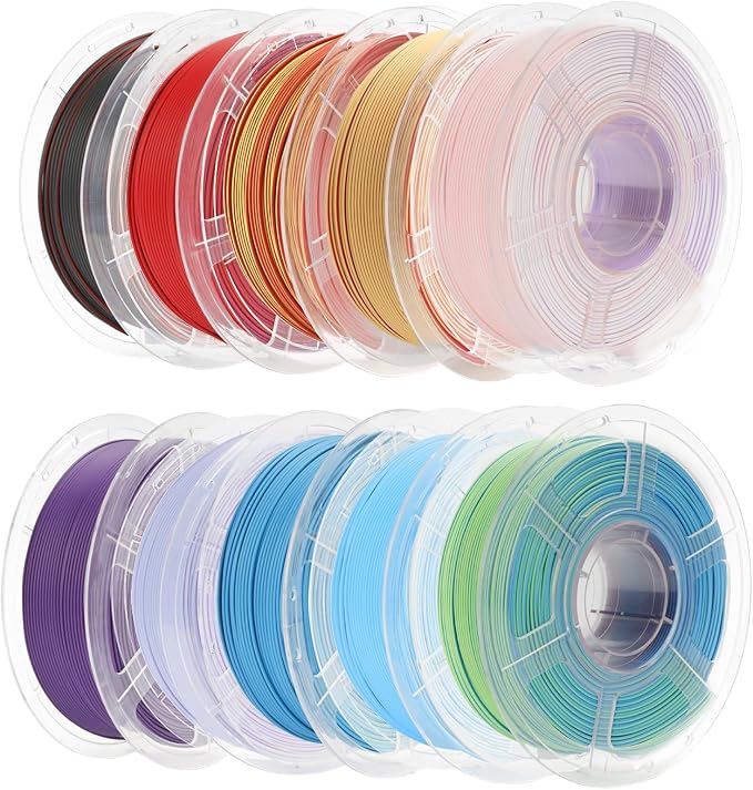 iSANMATE 10KG Matte Tri Color Dual Color PLA Filament Bundle 1.75MM 30-300mm/s Fast Color Change Filament by Angle Multicolor Bulk Fit for Bambu Lab 3D Printers,AMS,AMSLite