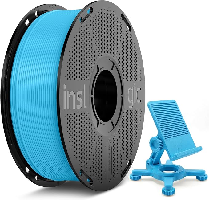 Inslogic PETG Pro 3D Printer Filament 1.75 mm, High-Speed PETG Filament, Stronger Toughness, 1 kg Spool, Dimensional Accuracy +/- 0.02 mm, Compatible with FDM Printers, Sky Blue