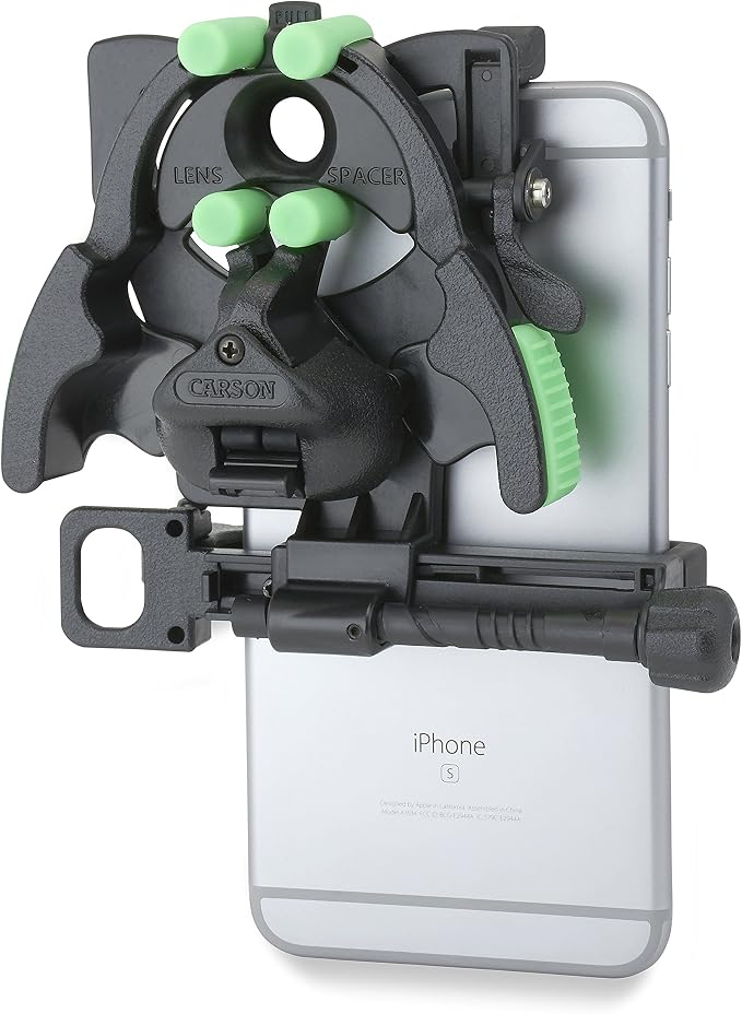 Carson HookUpz 2.0 Universal Smartphone Optics Digiscoping Adapter for Binoculars, Spotting Scopes, Telescopes, Microscopes, Monoculars and More (IS-200)