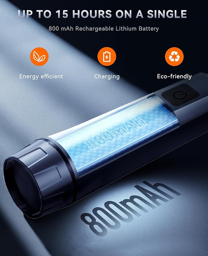 SUNPOW Metal Detector Pinpointer Rechargeable – 800mAh Battery for 15H Use – IP68 Fully Waterproof Handheld Wand – 360° Side-Scan Probe – Treasure Hunting Accessory for Adults & Kids – NXGD02