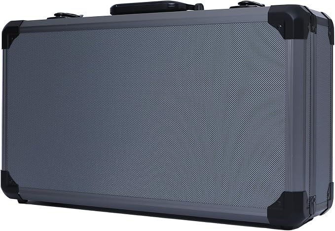21in Reinforced Aluminum Hard Case with DIY Customizable Foam Inserts (20.7 x 11.3 x 5.6in Interior)