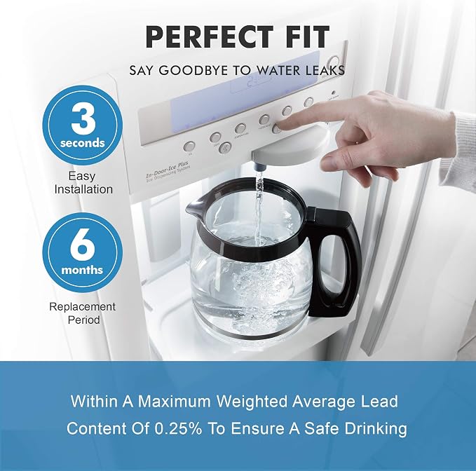 HX2019F-A HX2019FR-A Water Replacement, Compatible With Hisense HRM260N6TSE, HRFD560SW, HRCD585BW, HRFD634BW, HRCD650BW, HRCD586TBWB and Mora MRM260N6TSE, 1 Count
