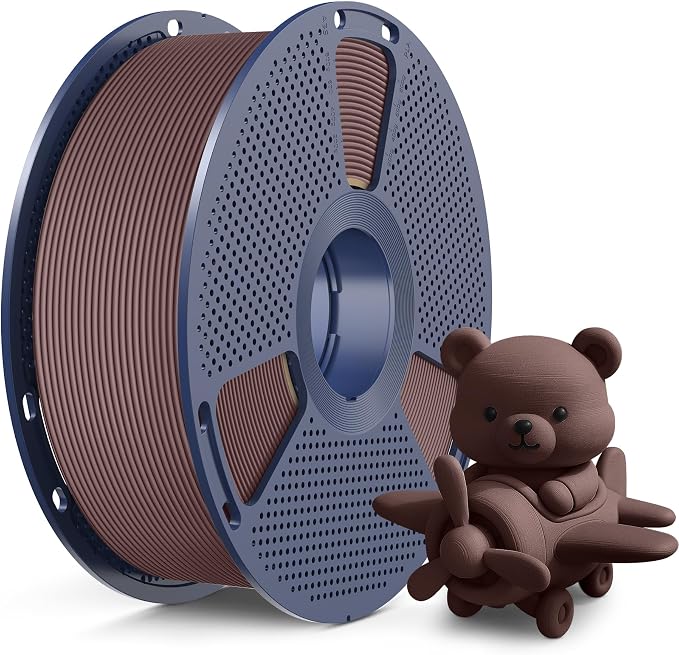SUNLU High Speed Matte PLA 3D Printer Filament 1.75mm, Matte Chocolate, 1KG | Up to 600mm/s Fast 3D Printing Filament, Smooth Matte PLA, Fits Most FDM 3D Printers, 1KG Reusable Spool