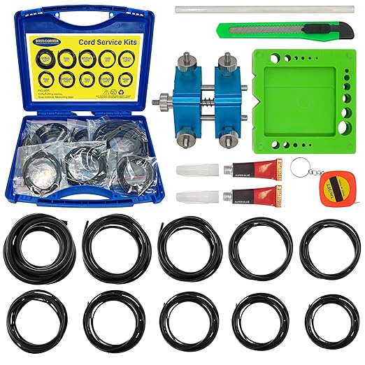 O-Ring Splicing Kit, 70A Durometer – Complete Cord Service Tool Set with Rubber Strips (1.5–6.99mm) – for O-Ring and Rubber Seal Repair