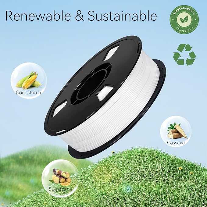 Dynta PLA 3D Printing Filament 1KG - 1.75mm High Precision ±0.02mm 3D Printer Filament, Compatible with Creality Ender-3 V3, Prusa Mini+, Perfect for Beginners and Hobby DIY Users, Black & White