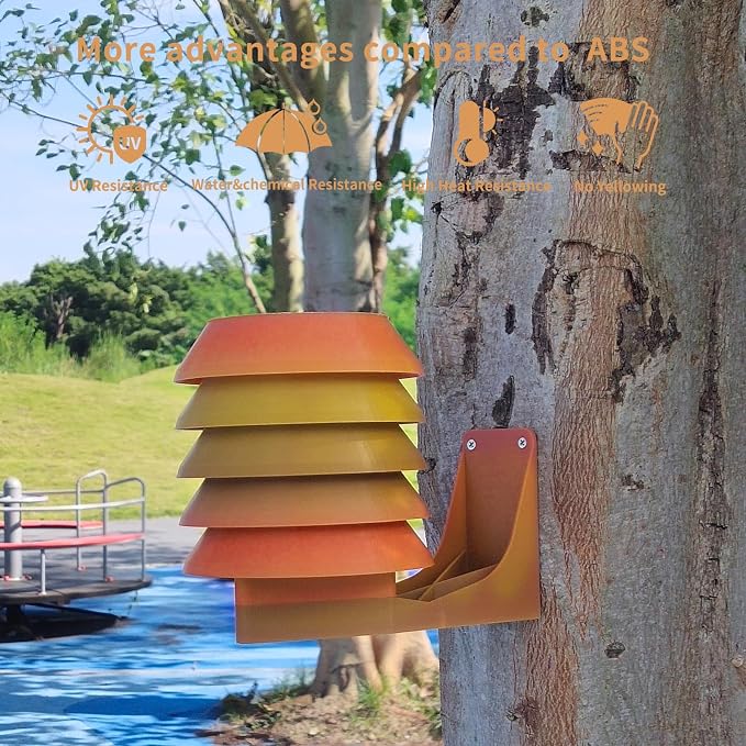 Colorful ASA Filament 1.75mm UV/Rain/Heat Resistant Durable 3D Printer Filament, No Warping, Non Odor & Fumes - Perfect for Outdoor Functional Mechanical Parts， 1kg Spool/Yellow+Orange+Brown
