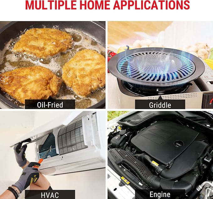 TempPro TP410 Infrared Thermometer Gun Non-Contact Laser Thermometer Gun for Cooking, Temperature Gun with Range -58℉~1022℉ for Pizza Oven Accessories, Griddle, HVAC, Engine, Gift for Dad Him Husband