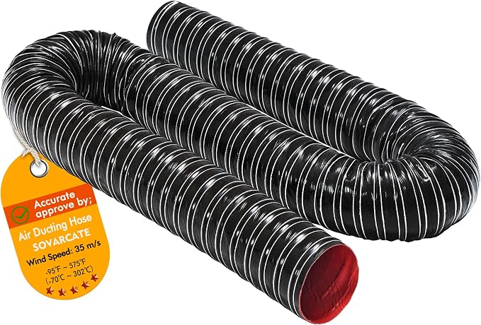 4 in Intake Hose Automotive Air Duct Hose Length 2 Meter (6.6 Feet) Double-layer Silicone Flexible Brake Cooling Ducting Induction vacuum hose for Air System (Black)