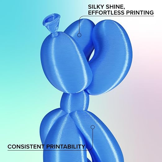 Polymaker Panchroma Silk PLA Filament 1.75mm for 3D Printing, 1kg, Blue | Neatly Wound, High-Gloss Finish PLA, Easy Print & Smooth Feeding, Compatible with Bambu Lab & Most 3D Printers