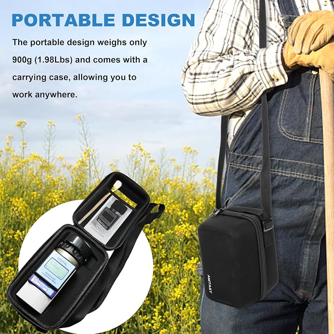 Grain Moisture Meter High Precision Grain Moisture Tester with Moisture & Temperature Display Seed Moisture Meter for 25 Grains including Wheat, Soybean, Coffee and More