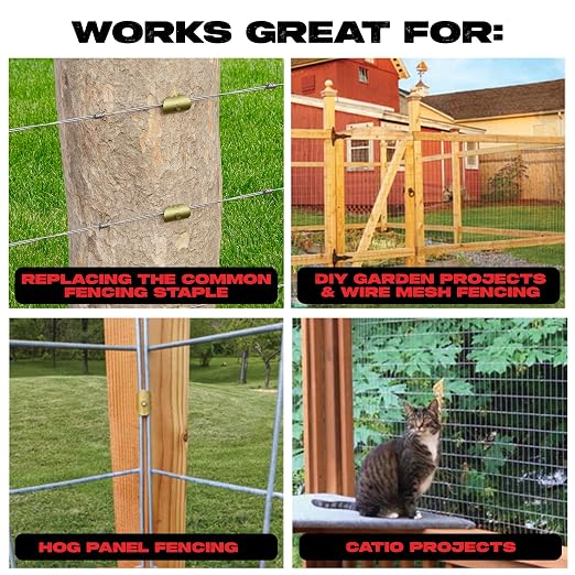Cat’s Claw Fasteners 1.5 inch for Hardwoods | 170 Count Replaces The Common Fencing Staple | Installs Fast with a Power Drill | 4 Times Stronger Than a Staple