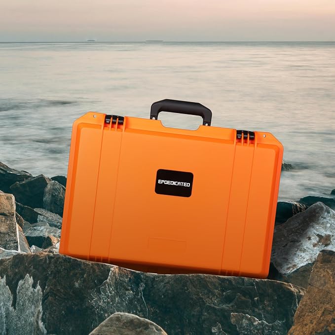 IP67 Waterproof Protective Hard Case with Custom Foam Insert, 18", Orange | For Tool Storage, Equipment Transport And Field Work; Fits Tools, Cameras, Drones, Audio Gear And Test Instruments