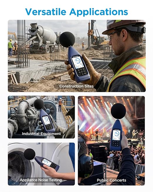 CRY2832-2 Lite Data Logging Sound Level Meter, 24-143dBA,Leq/Lmax/Lmin/Lpeak,Data Record&Export, USB/RS232, Professional Noise Monitoring and Desktop Review for Long-Term Noise Tracking