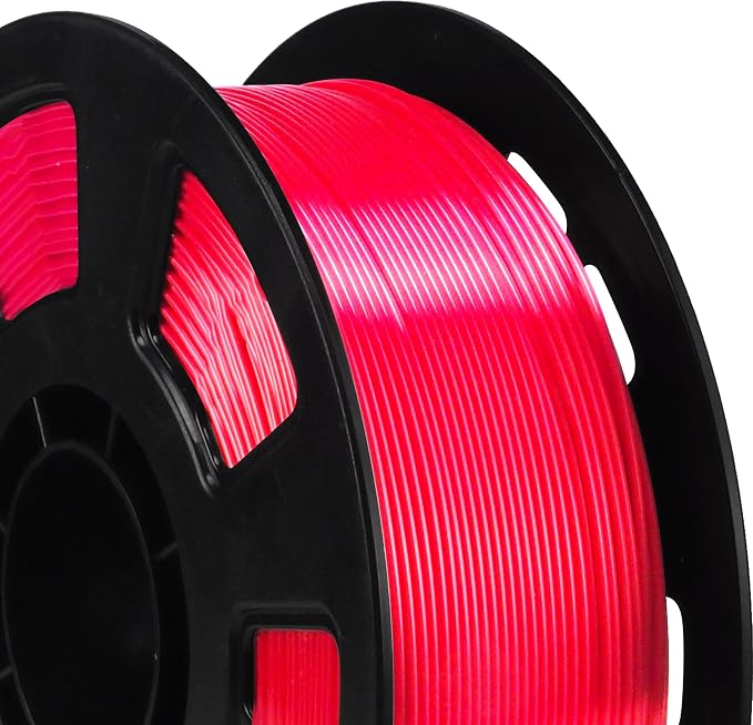 Silk Ruby Shiny Red PLA Filament, 1kg 2.2lbs 1.75mm 3D Printing Material, Widely Support for FDM 3D Printer, Easy to Print by BBLIFE