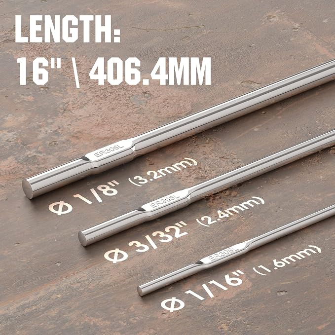 YESWELDER Stainless Steel TIG Welding Rod ER308L 1/16"x16" 5LB