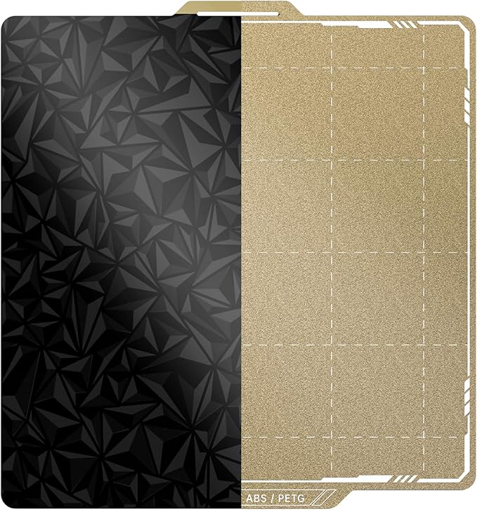 BIQU Designer Series Smooth PEO+Textured PEI Build Plate for Bambu-Lab P1P P1S P2S X2D X1C X1E A1 257x257mm, Double Sided PEI Spring Steel Flexible Sheet Print Bed Removable Surface Platform