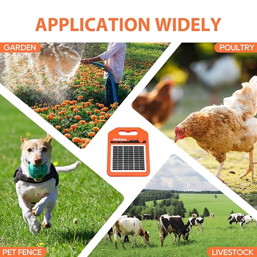 ANDMON MINI250 15 Miles Solar Electric Fence Charger, 0.25 Joule Solar Fence Charger for Livestock, Pigs, Horses, Cattle Sheep, Solar Powered Electric Fence with Day or Night Mode, Easy Installation