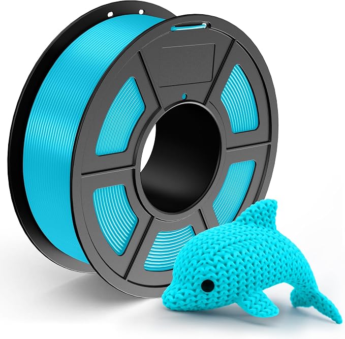 TECBEARS PLA Filament 1.75mm, Neatly Wound 3D Printer Filament, Dimensional Accuracy +/- 0.02 mm, 1Kg Spool(2.2 lbs), Fits for Most FDM 3D Printers, Cyan