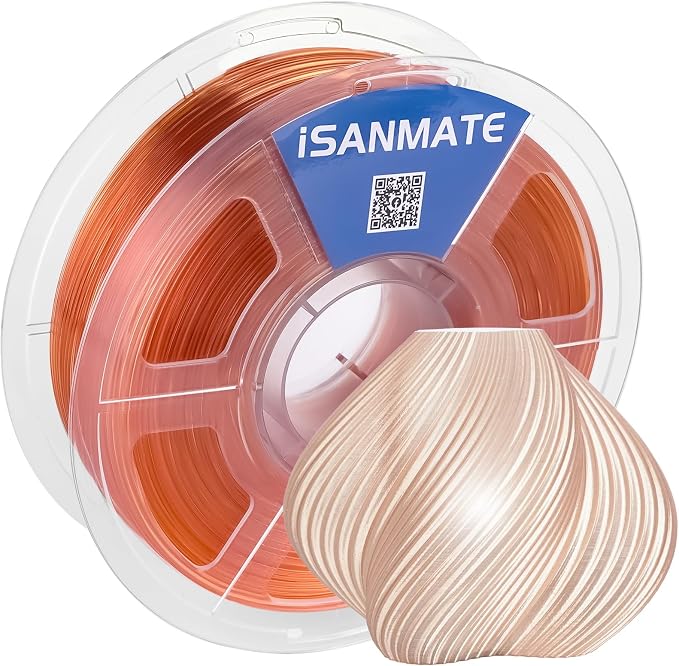 iSANMATE Rapid PETG Translucent Brown 3D Printer Filament 1.75mm,50-400mm/s High Speed Clear PETG Filament,Dimensional Accuracy ±0.02mm Specifically Designed for Lamps for Bambu Lab 3D Printers
