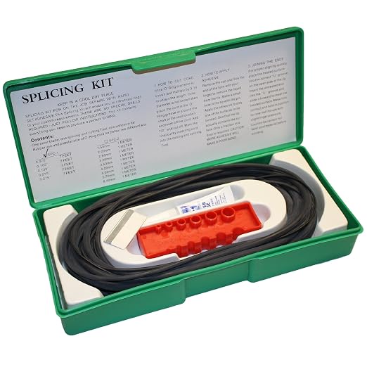 EPDM O-Ring Splicing Kit, 70A Durometer, Black, Standard Sizes, 5 Pieces, 7 Feet Each