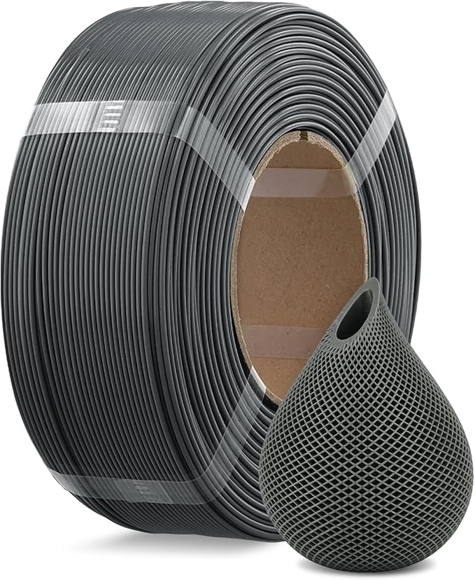 OVERTURE High Speed PLA Filament Refill 1.75mm, Rapid PLA Spoolless 3D Printing Filament, 1kg (2.2lb) Refilament for Bambu Lab, Accuracy +/- 0.02mm, Fit Most FDM Printers (Cement Grey)
