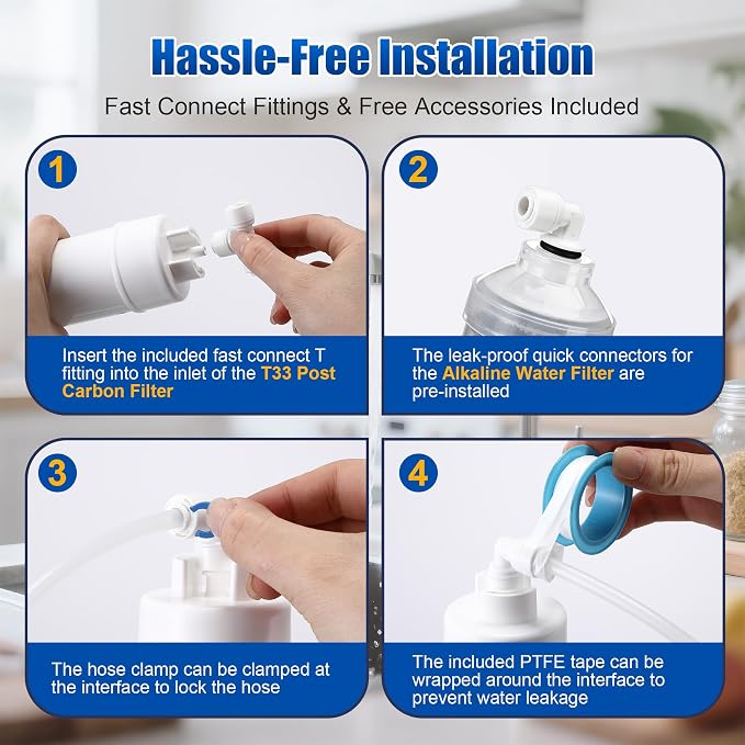 F5 NSF Certified 6-months Reverse Osmosis Water Filter Replacement Set Compatible with iSpring RCC7AK, 5-Count for Standard 5-Stage Reverse Osmosis (RO) Systems with 100 GPD RO Membrane