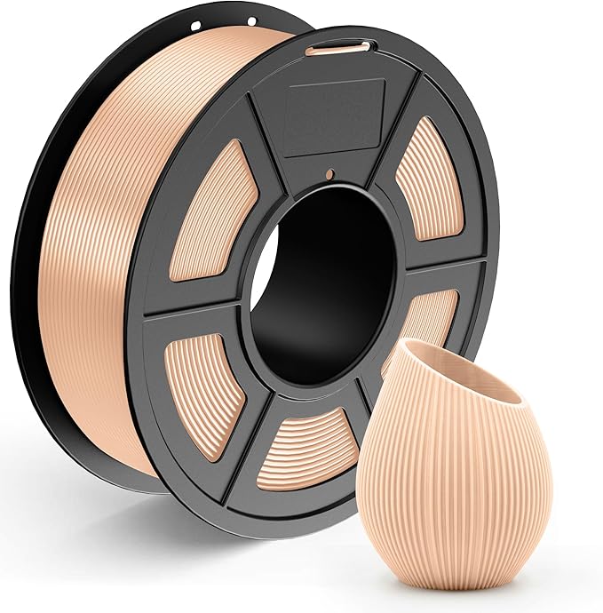 TECBEARS PLA Filament 1.75mm, Neatly Wound 3D Printer Filament, Dimensional Accuracy +/- 0.02 mm, 1Kg Spool(2.2 lbs), Fits for Most FDM 3D Printers, Skin Beige