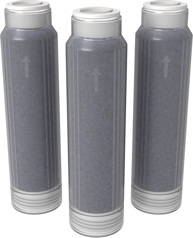 AQUATICLIFE Reverse Osmosis 10-Inch Mixed-Bed Color Changing Deionization Resin Filter Cartridge for RO/DI System Units, 3-Pack