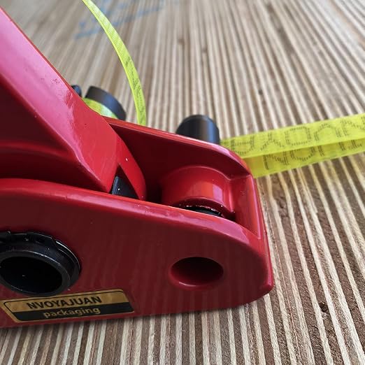 Banding Strapping Kit with 1/2" X3200 ft Yellow Polyester (PET) Band 200 Metal Seals Tensioner Sealer Tool for Pallet Box Packaging
