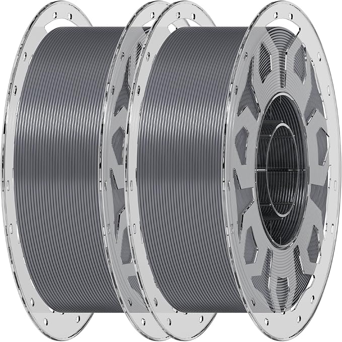 Creality PLA Filament 1.75mm Grey 2 kg, 3D Printer Filament Bundle, Enhanced Toughness No Warp, Accuracy ±0.03mm Printing for Most 3D Printers
