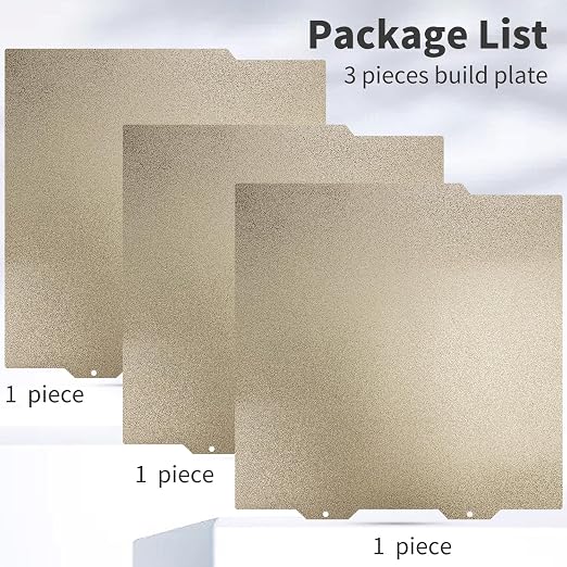 3-Pack PEI Build Plate 184×184mm for Bambu Lab A1 Mini, Double Sided Textured PEI Sheet Spring Steel Print Bed Compatible with Bambu Lab A1 Mini 3D Printers
