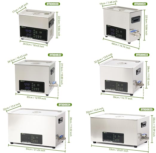 U.S. Solid 15L Ultrasonic Cleaner - 28/40kHz Dual-Frequency Digital Ultrasonic Cleaning Machine with Heater, Timer, and Degas Function