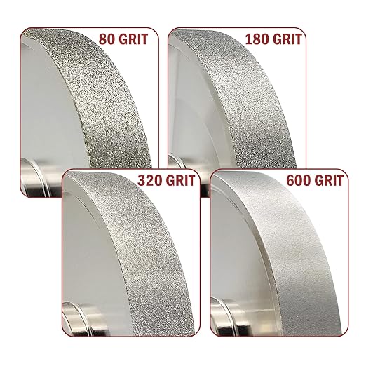 CBN Grinding Wheel 6 inch 180 Grit, 1" Wide, 1/2" Arbor, Sharpen High Speed Steel Cutting Tools
