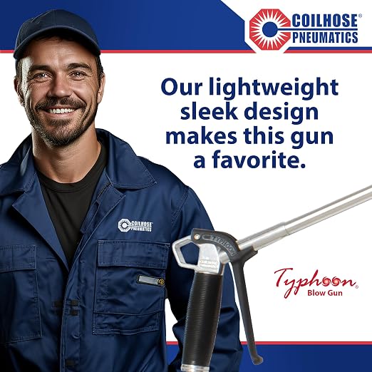 Coilhose Pneumatics TYP2560 Typhoon High Volume Blow Gun, 1/4-Inch NPT with 60-Inch Extension and High Flow Tip