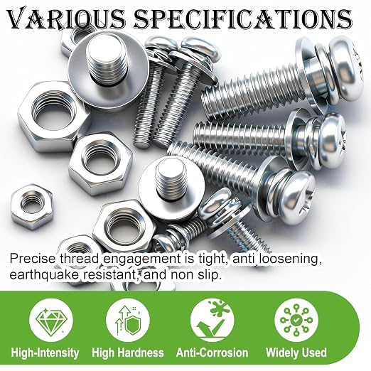 mxuteuk 800PCS Small Nut and Bolt Assortment Kit,M2 M2.5 M3 M4 M5 Metric Screws,Machine Screws Small Bolts and Nuts for DIY Projects,Electronics,Repairs