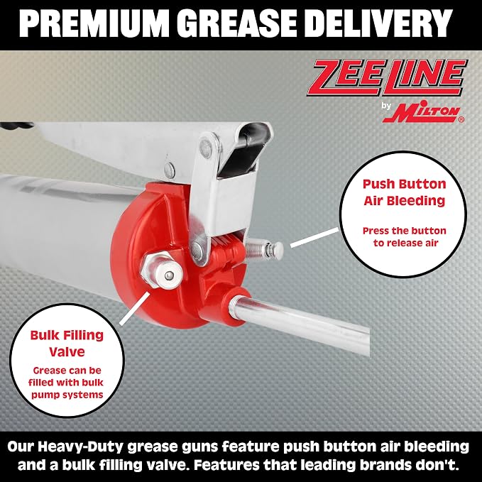 ZEELINE BY MILTON Grease Gun, 10,000 PSI Heavy-Duty Lever Action Pistol Grease Gun (ZEHD4)